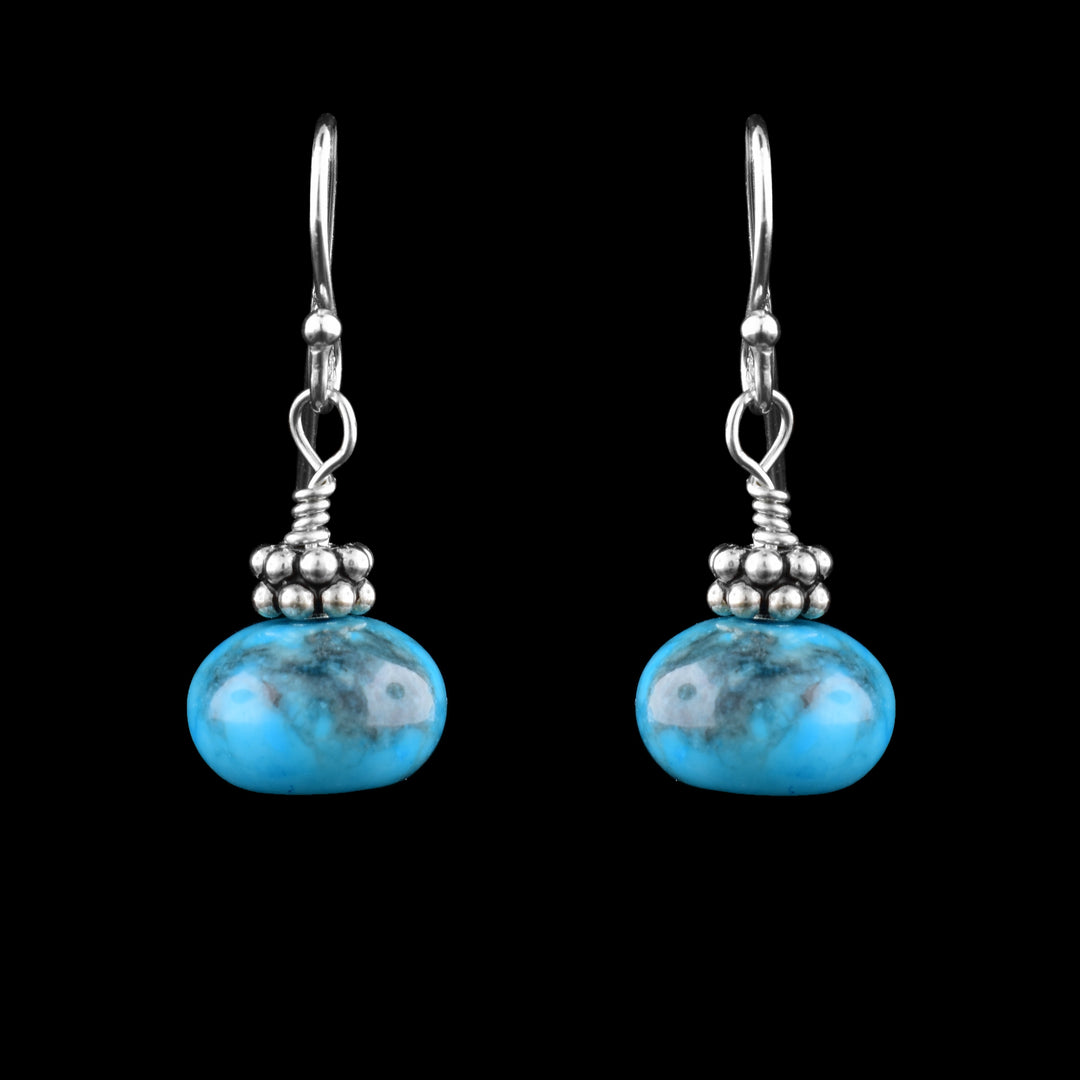 Turquoise Dangle Earrings in Sterling Silver - Artina's Jewellery