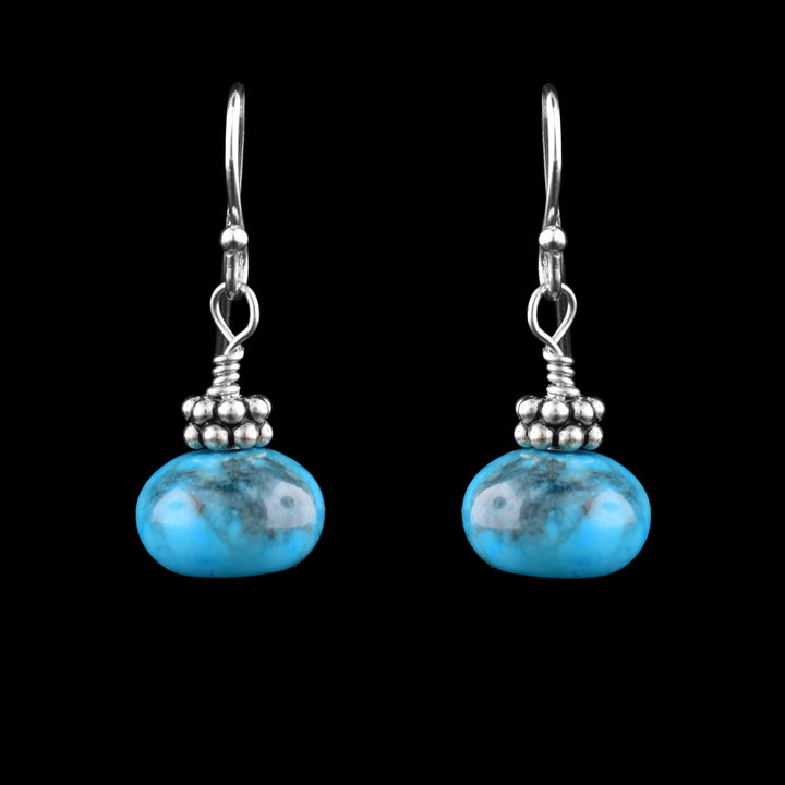 Turquoise Dangle Earrings in Sterling Silver - Artina's Jewellery