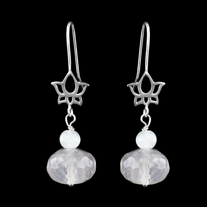 Rose Quartz & Moonstone Earrings - Artina's Jewellery