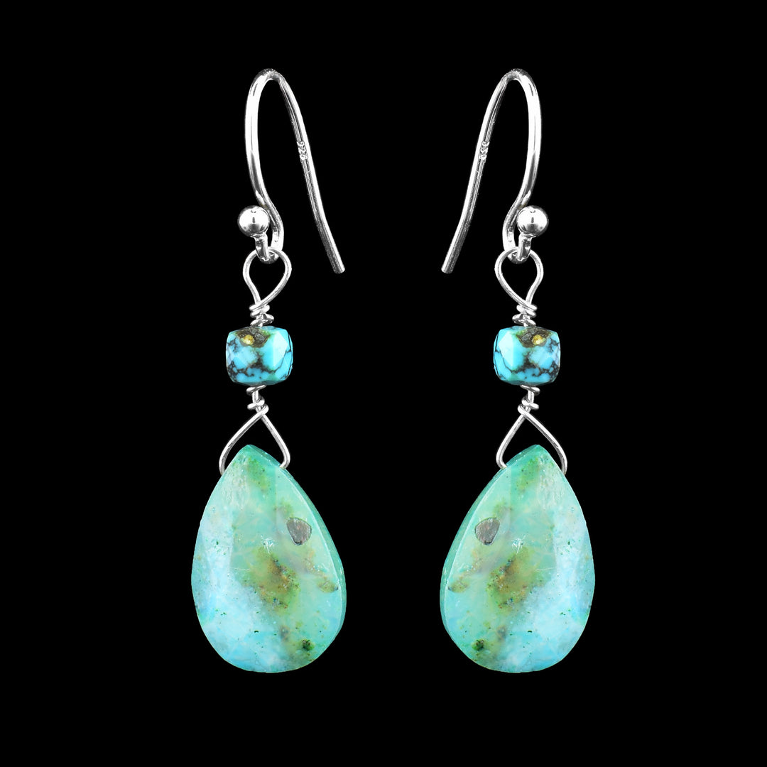 Turquoise and Opal Earrings - Artina's Jewellery