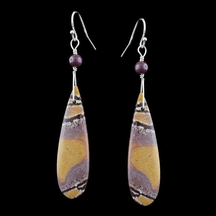 Dangle Jasper Mookaite Earrings - Artina's Jewellery