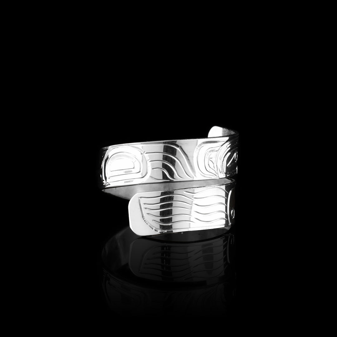 Wolf 1/4" Sterling Silver Wrap Ring - Artina's Jewellery