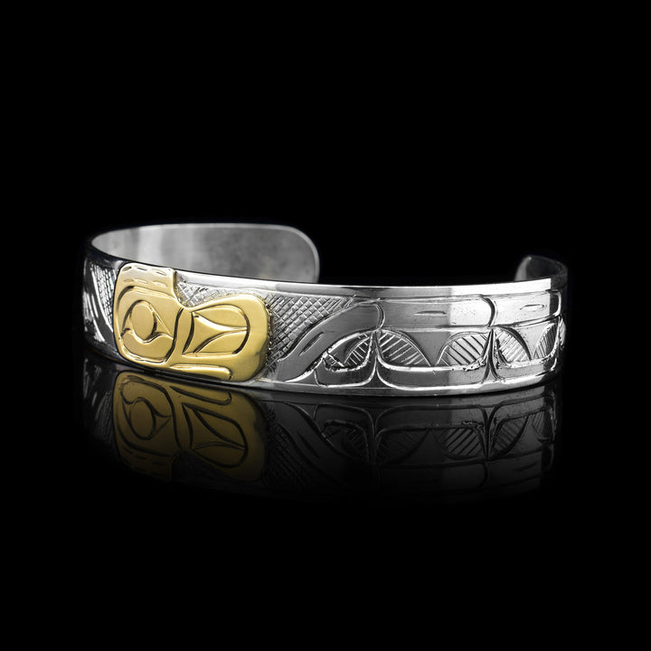 10K Gold and Sterling Silver Eagle Bracelet