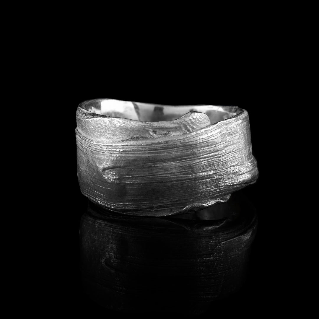 Large Mitsuro Chunky Silver Ring - Artina's Jewellery