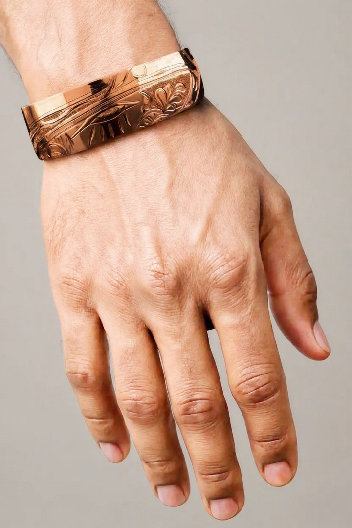 3/4" Copper Raven & Wolf Bracelet Cuff - Artina's Jewellery