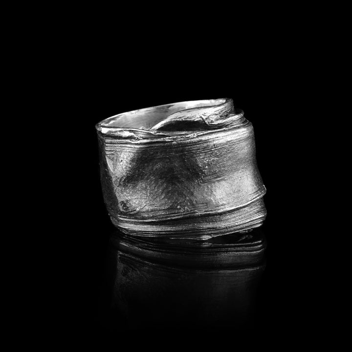 Mitsuro Small Thick Silver Rings - Artina's Jewellery