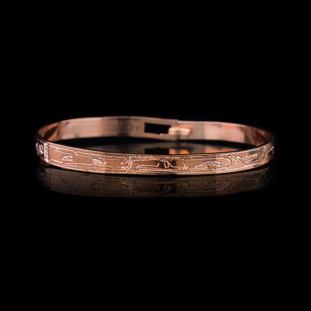 1/4" Orca and Eagle Copper Bracelet