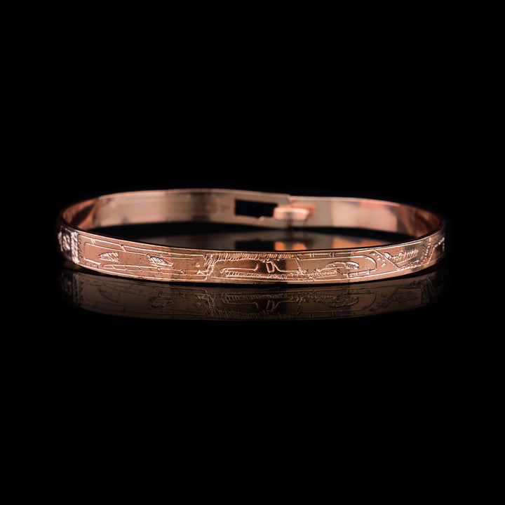 1/4" Orca and Eagle Copper Bracelet