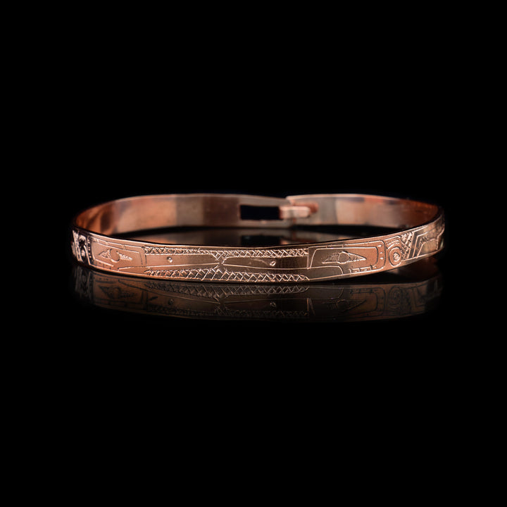 1/4" Double Copper Hummingbird Bracelet