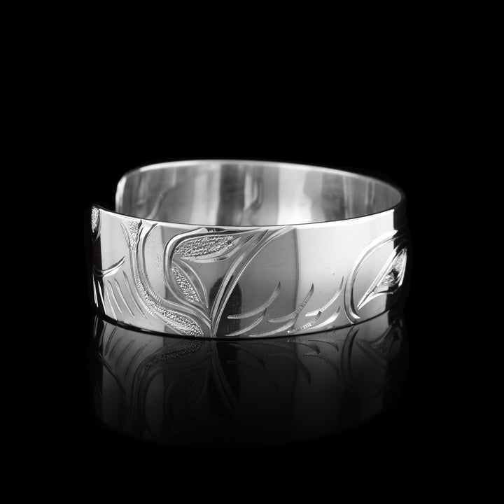 Sterling Silver 5/8" Raven Cuff Bracelets - Artina's Jewellery