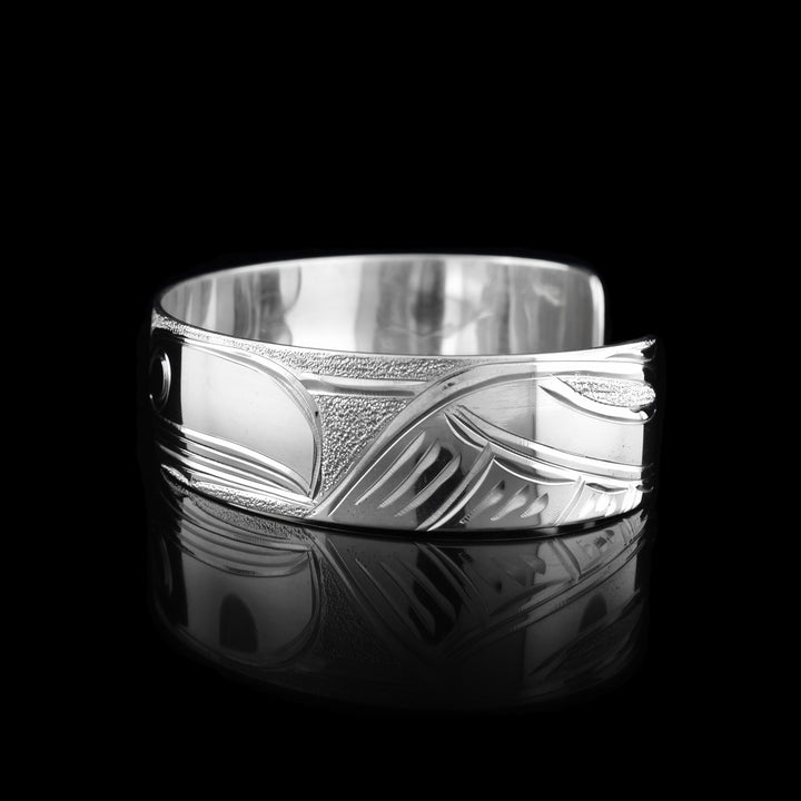 Sterling Silver 5/8" Raven Cuff Bracelets - Artina's Jewellery