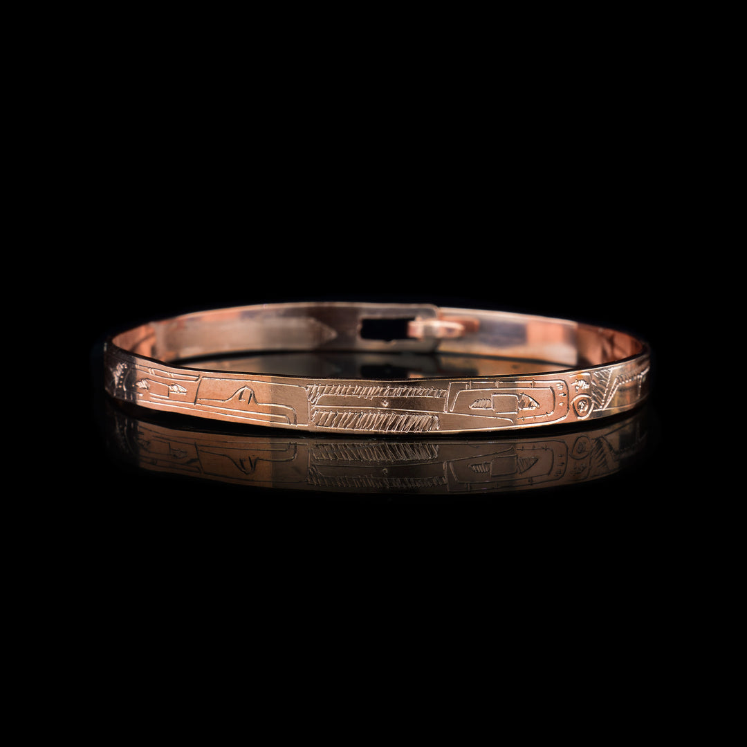 1/4" Hummingbird and Eagle Copper Bracelet