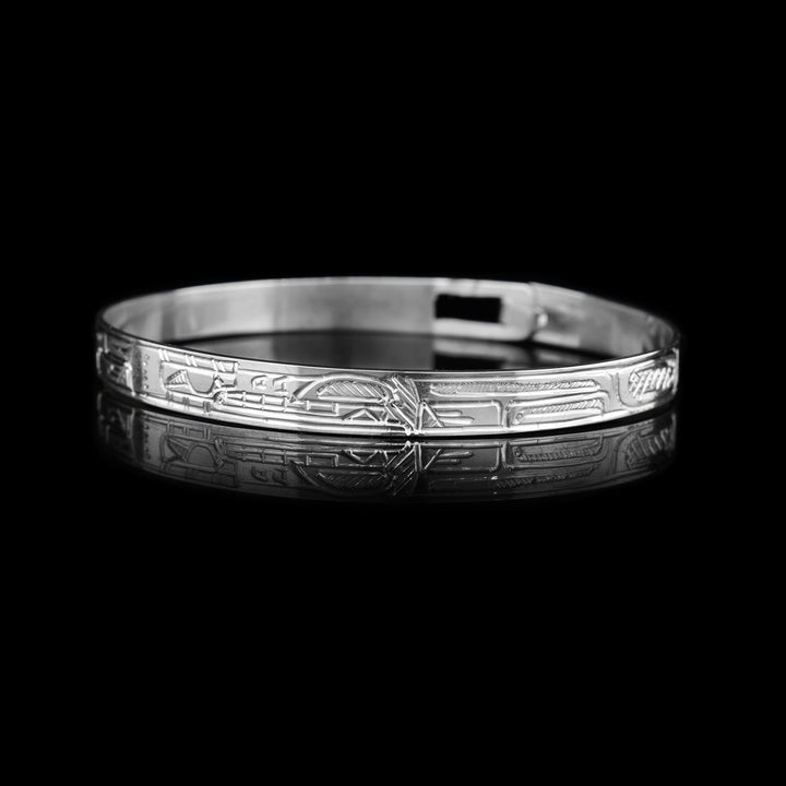 1/4" Sterling Silver Wolf Bracelet