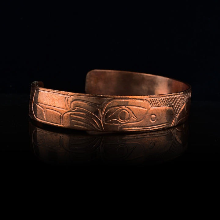 Raven and Eagle Copper Cuff