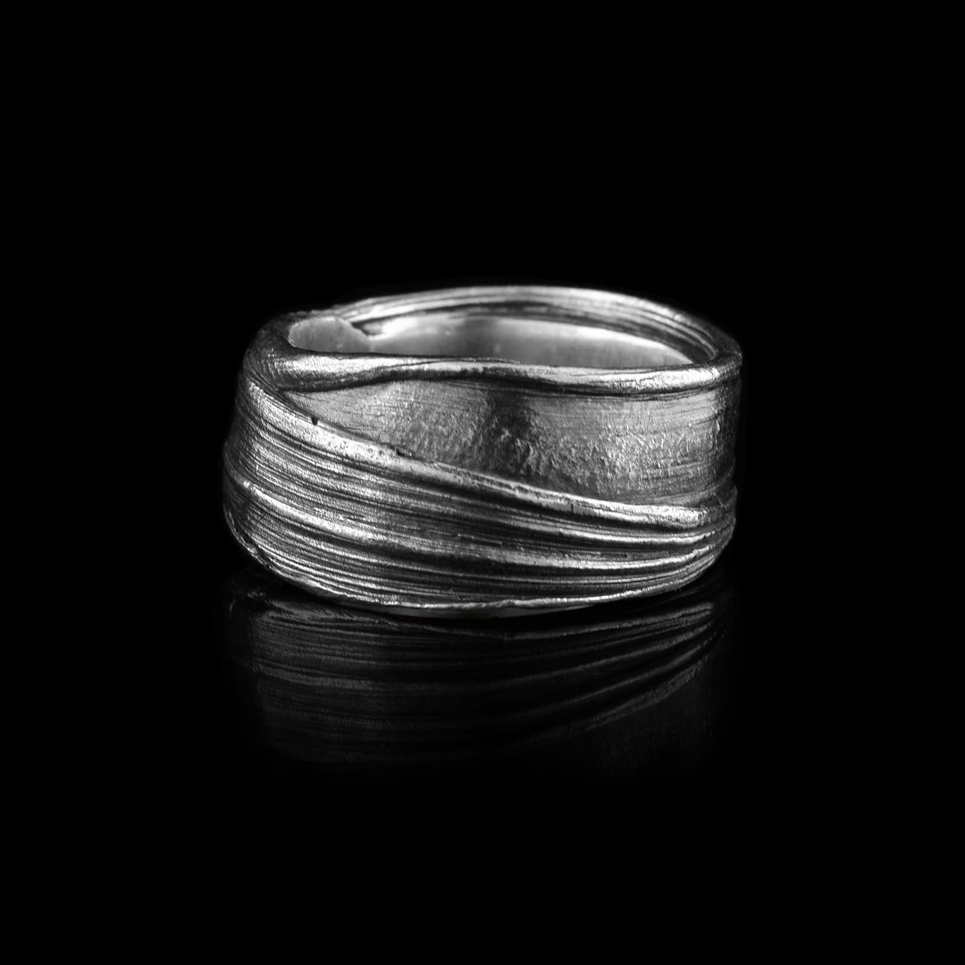 Mitsuro Silver Ring With Keum-boo gold Circle - Artina's Jewellery