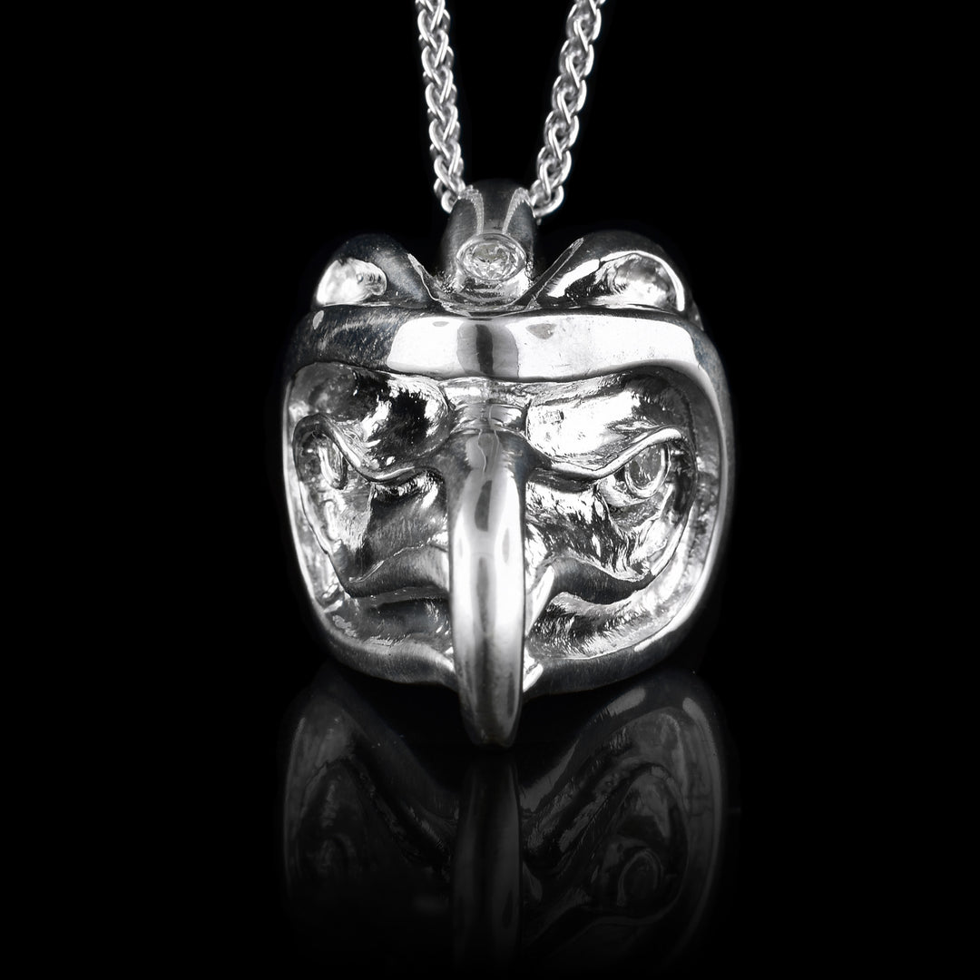 Eagle Head Sterling Silver Diamond Pendant - Artina's Jewellery