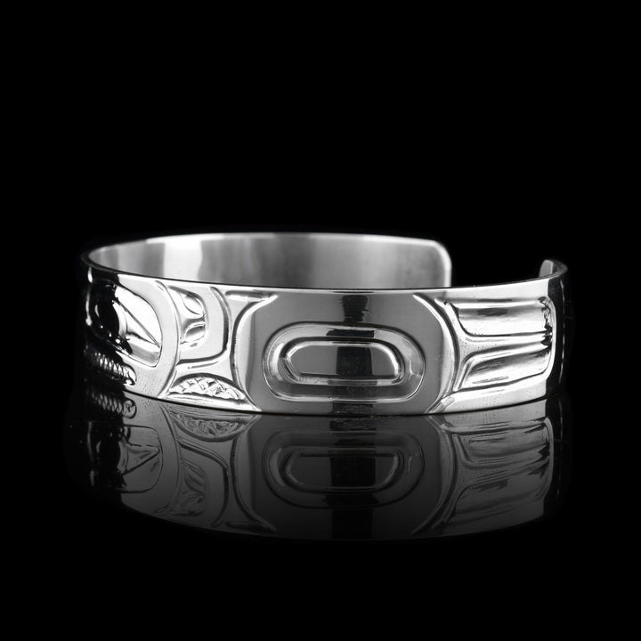 1/2" Sterling Silver Raven Cuff Bracelet - Artina's Jewellery