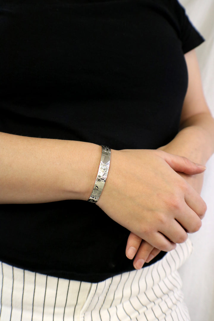 Sterling Silver Sun Bangle Bracelet - Artina's Jewellery
