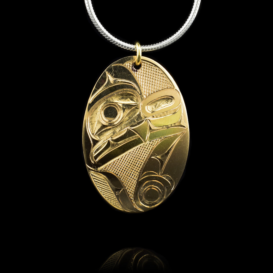 14K Gold Wolf Pendant - Artina's Jewellery