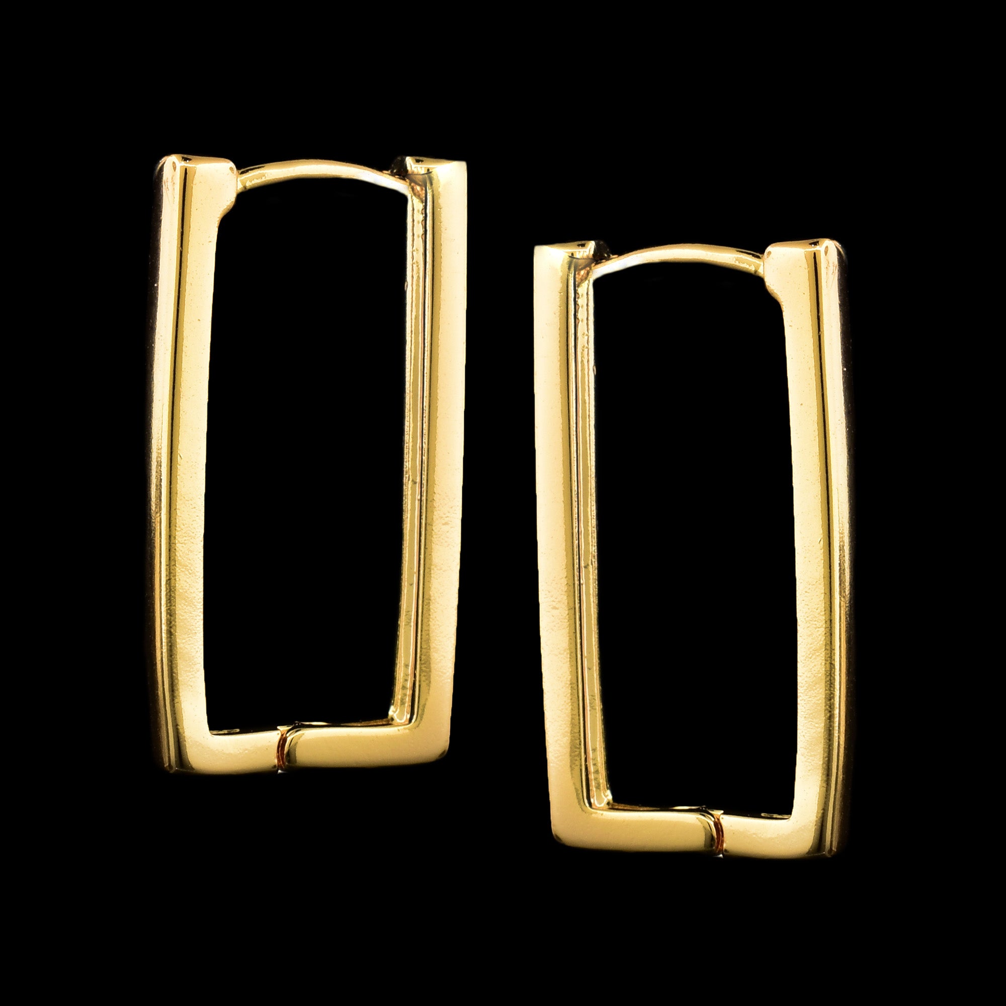Modern Rectangular Hoop Earrings