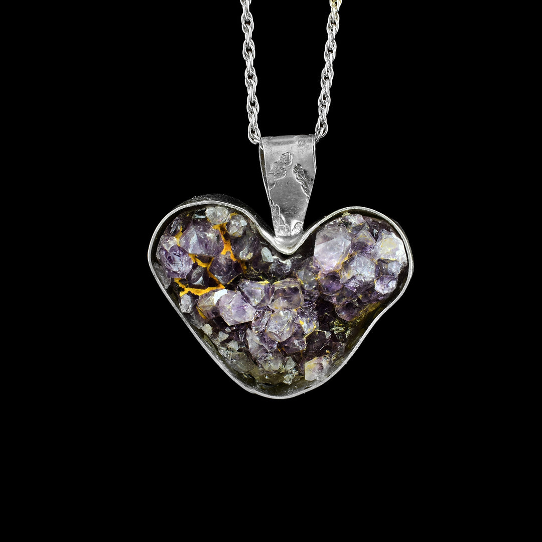 Amethyst Heart Necklace - Artina's Jewellery