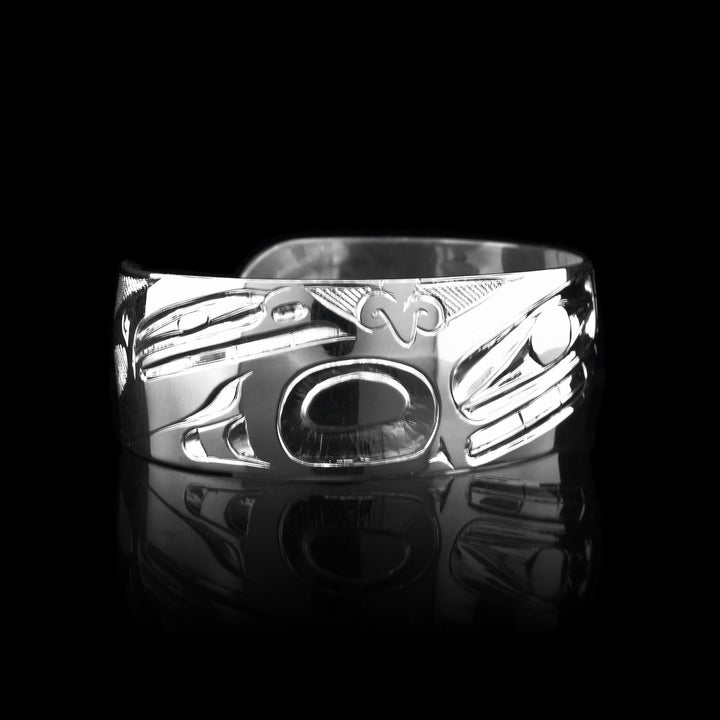 3/4" Sterling Silver Orca Cuff