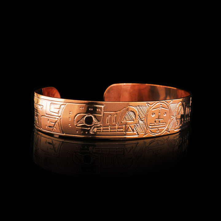 1/2" Copper Double Wolf Sun Cuff