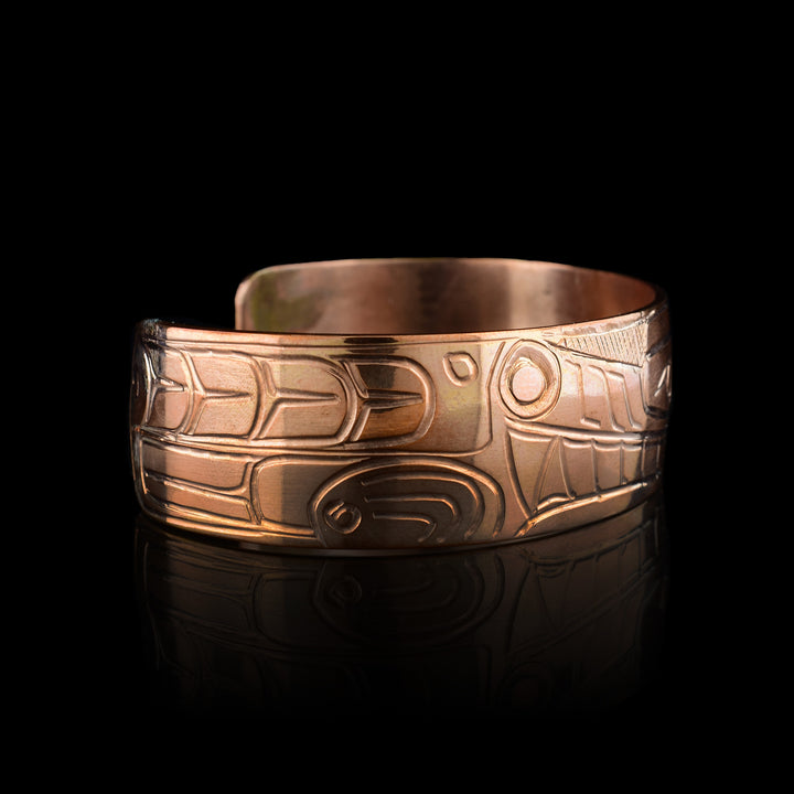 3/4" Wolf Copper Cuff - Artina's Jewellery