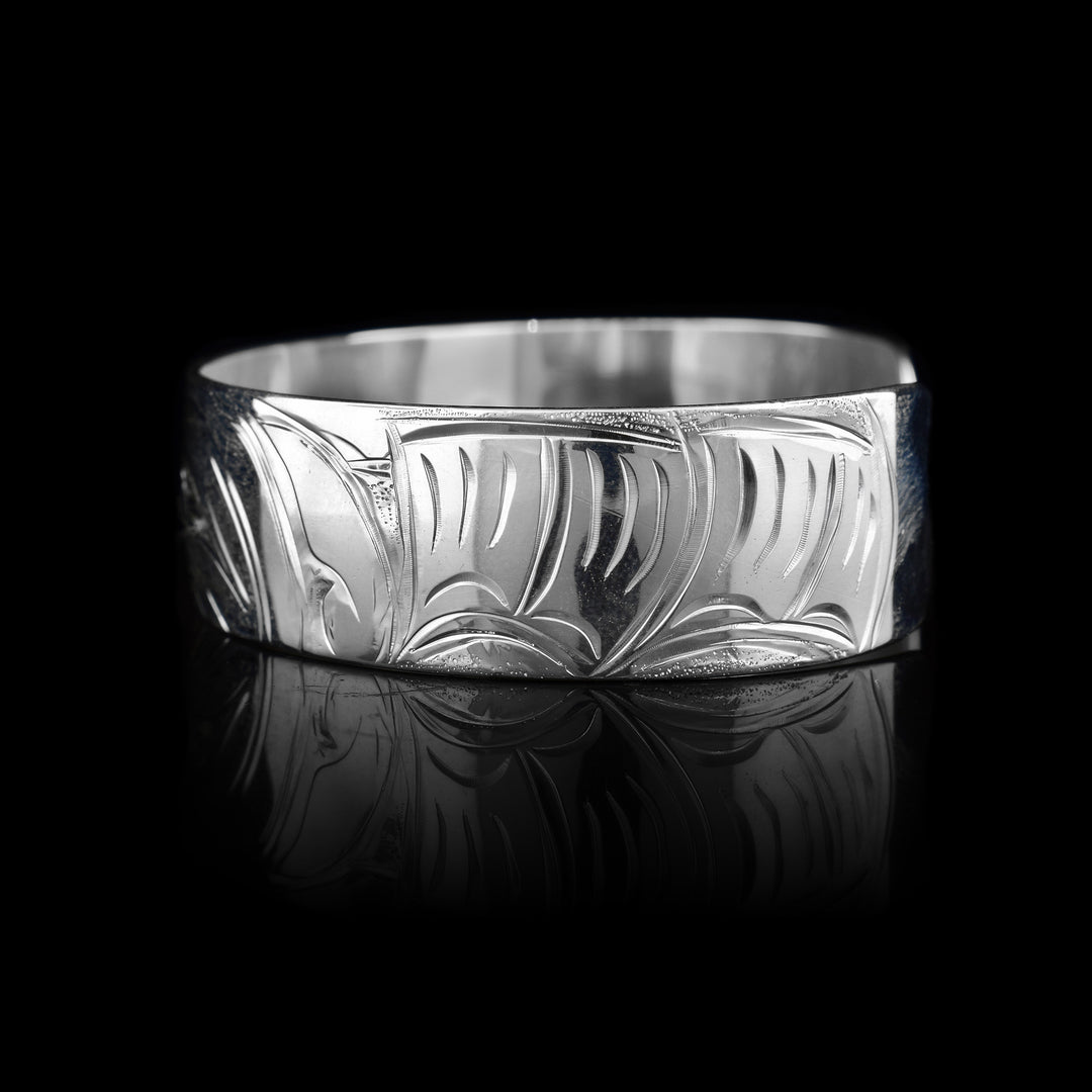 5/8" Sterling Silver Hummingbird Moon Cuff