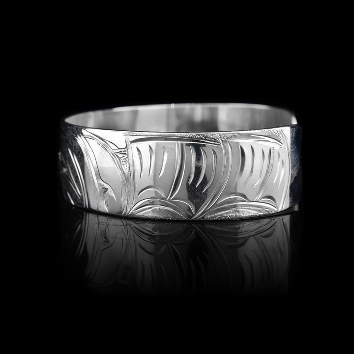 5/8" Sterling Silver Hummingbird Moon Cuff