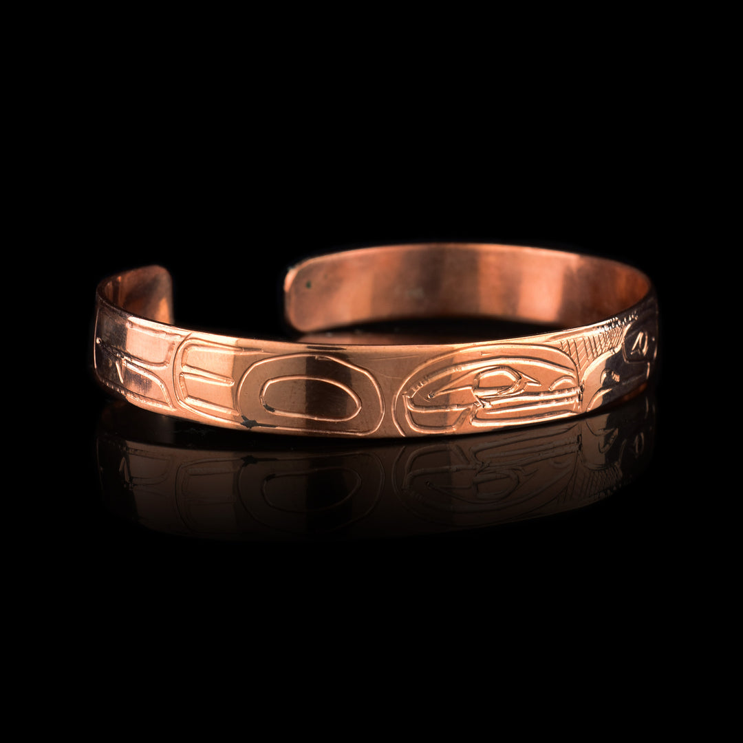  Eagle and Orca Copper Cuff Bracelet