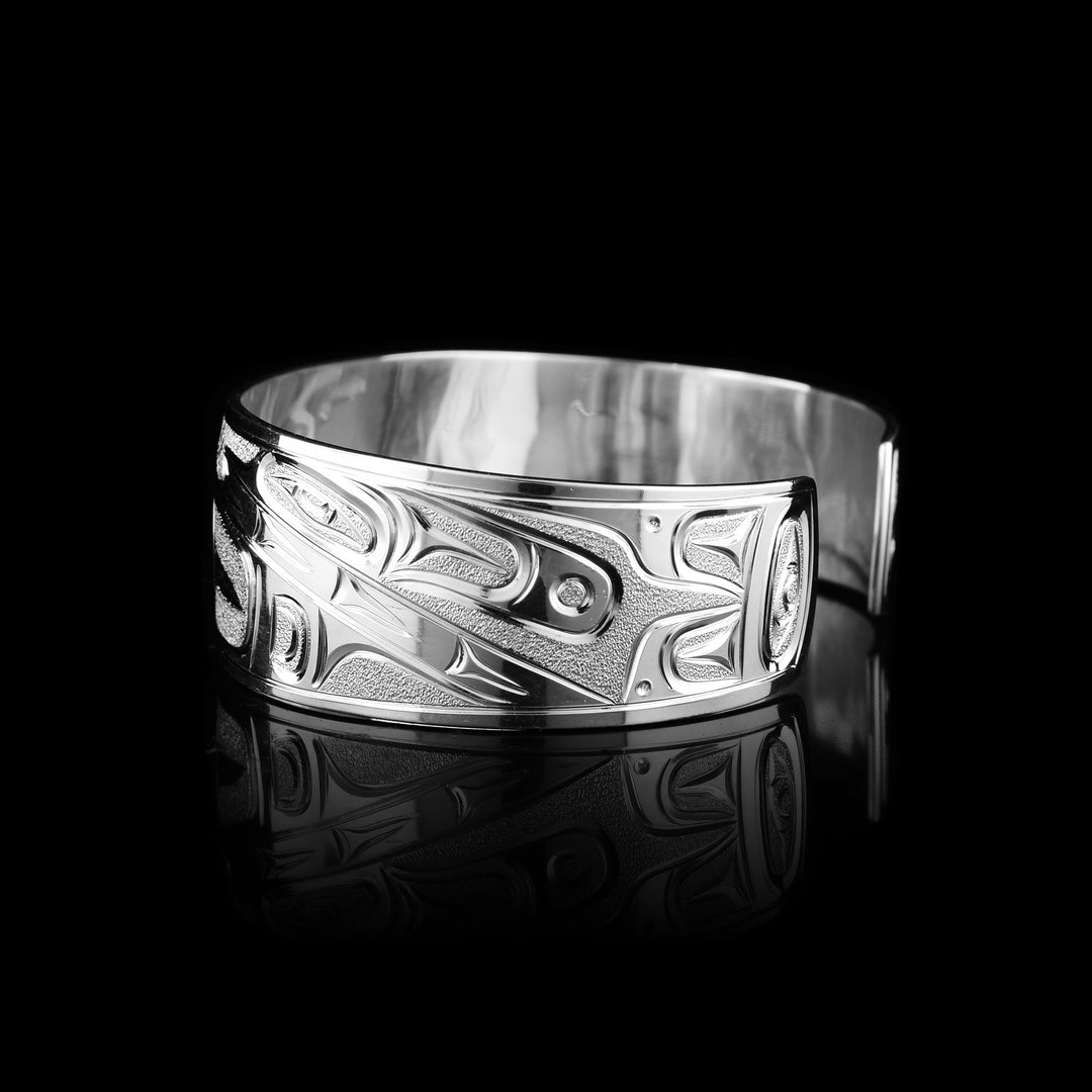 3/4" Orca Silver Bracelet Cuff - Artina's Jewellery