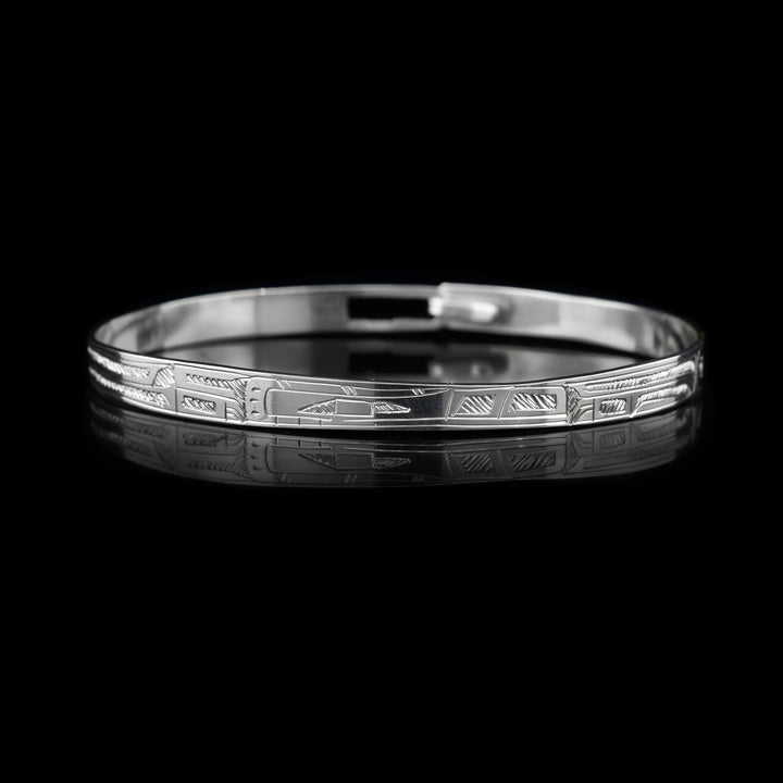 3/16" Sterling Silver Wolf Clasp Bracelet