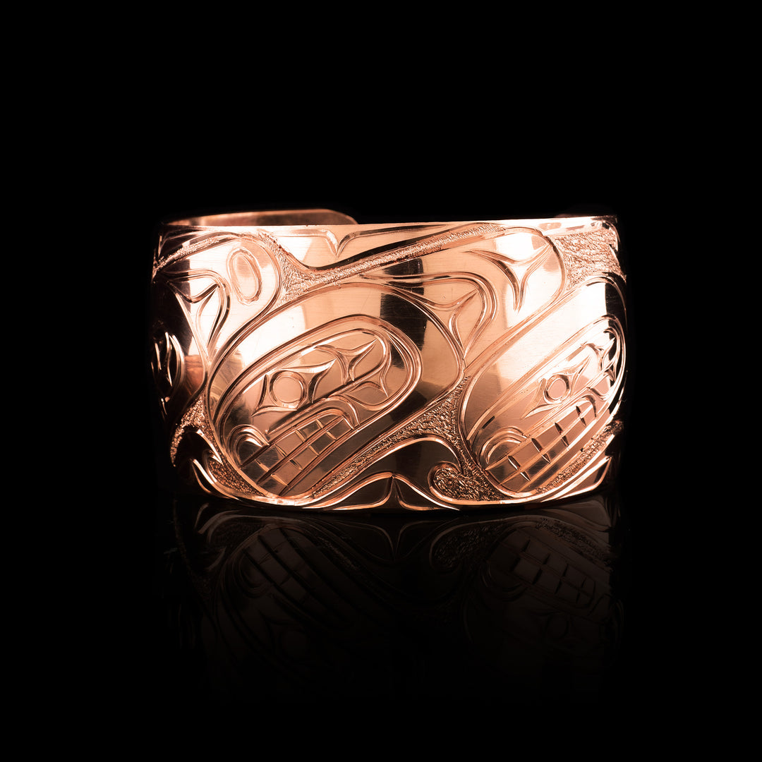 1.5" Orca Pod Copper Bracelet Cuff - Artina's Jewellery