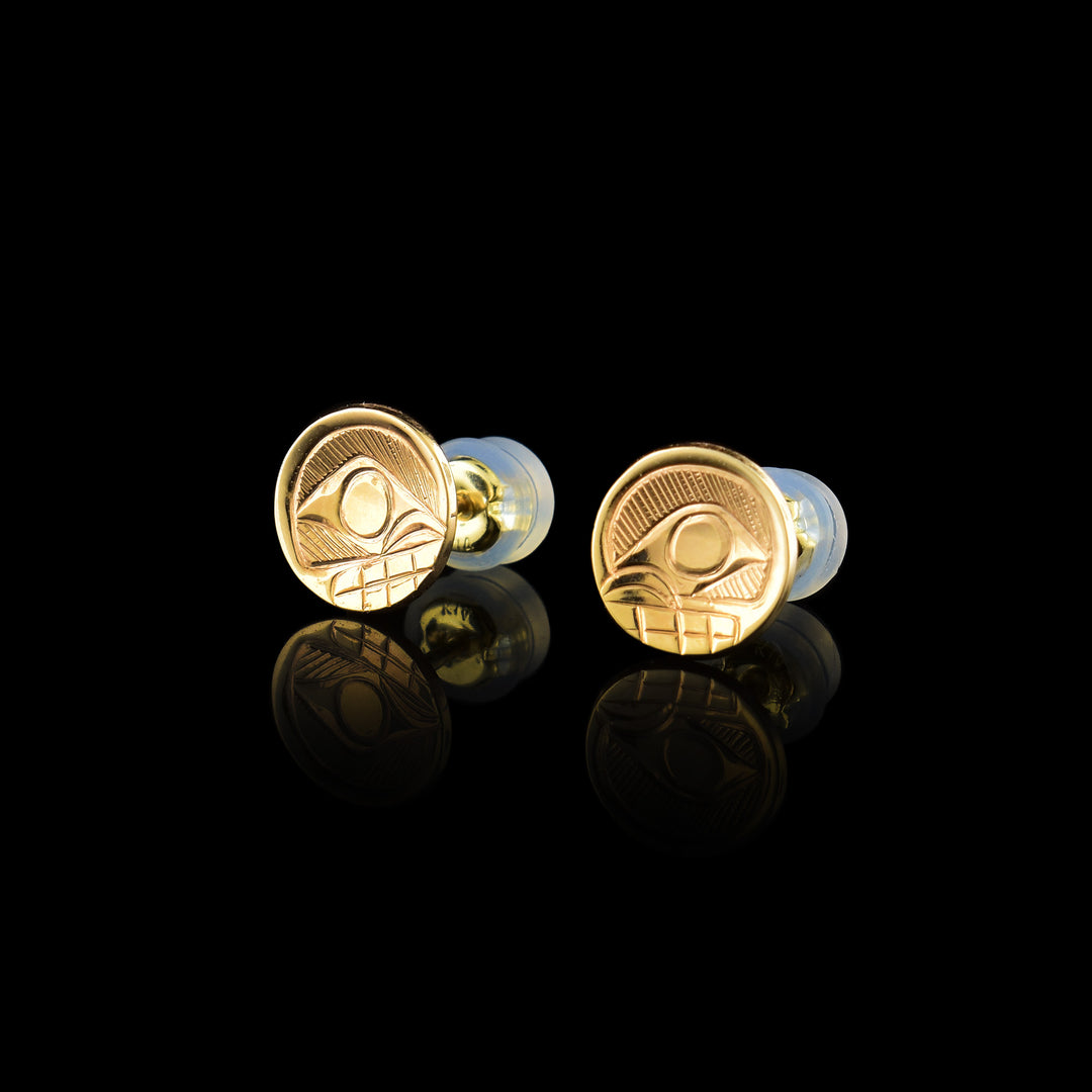 14K Gold 5/16" Orca Studs