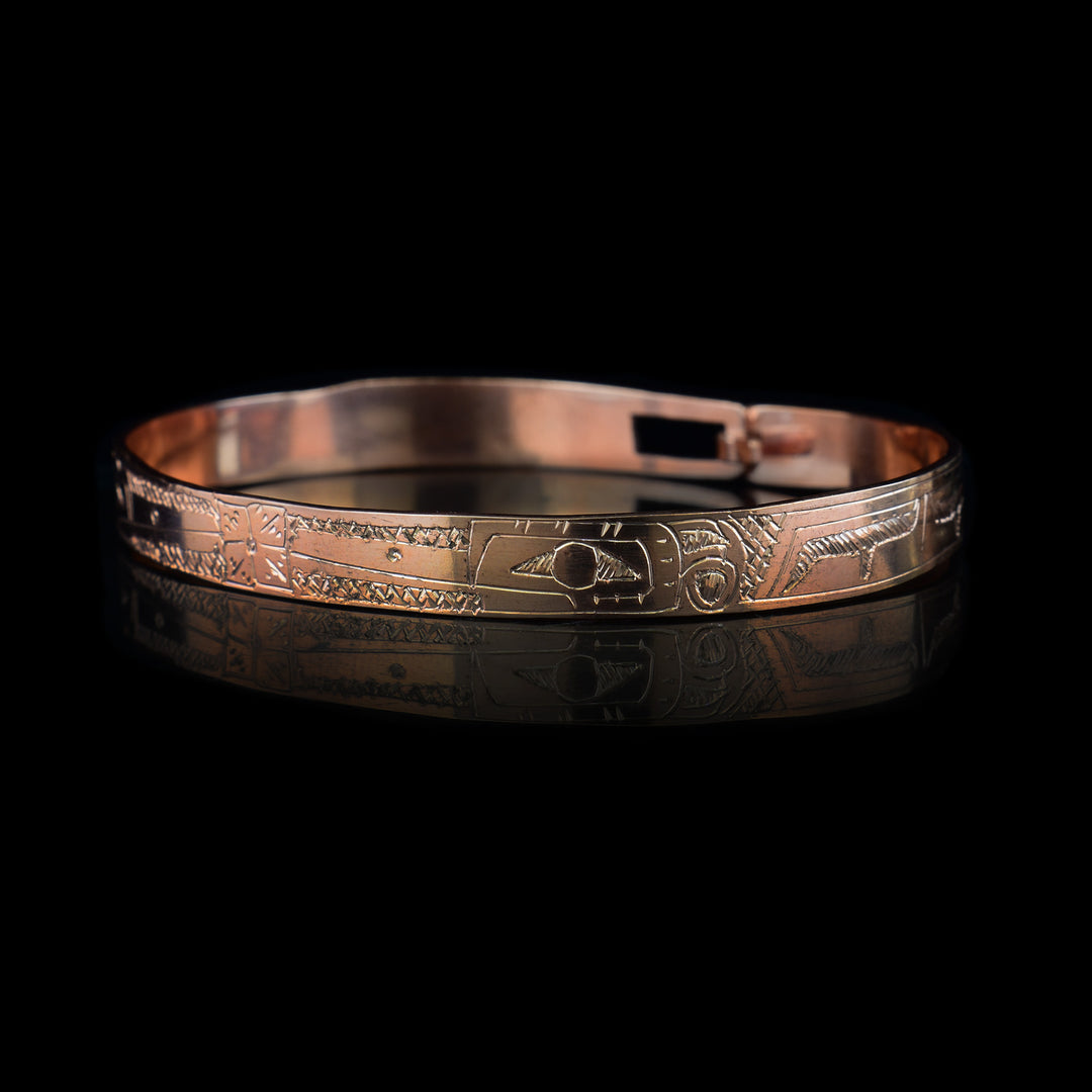 1/4" Copper Hummingbird Clasp Bracelet