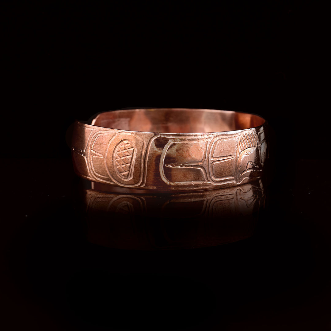 1/2" Copper Thunderbird Cuff Bracelet