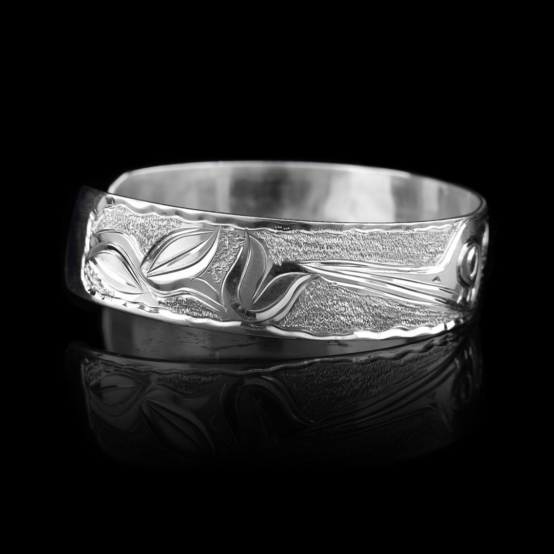 1/2" Sterling Silver Hummingbird Bracelet Cuff