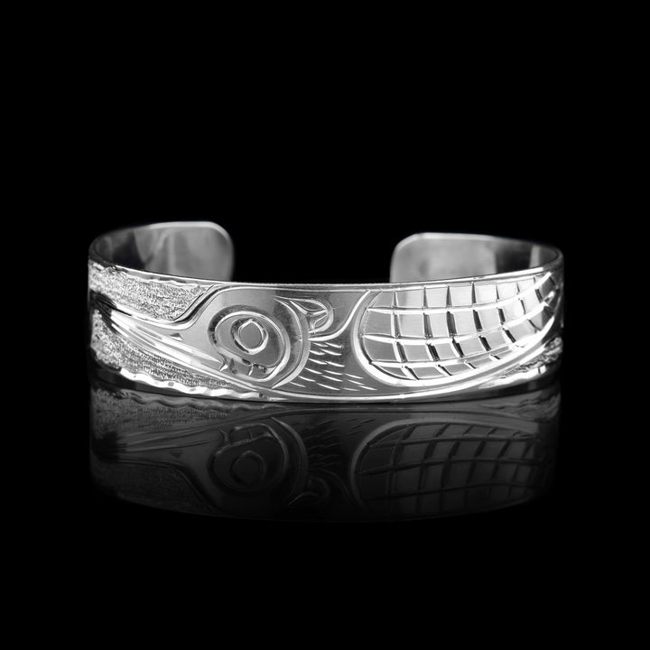 1/2" Sterling Silver Hummingbird Bracelet Cuff
