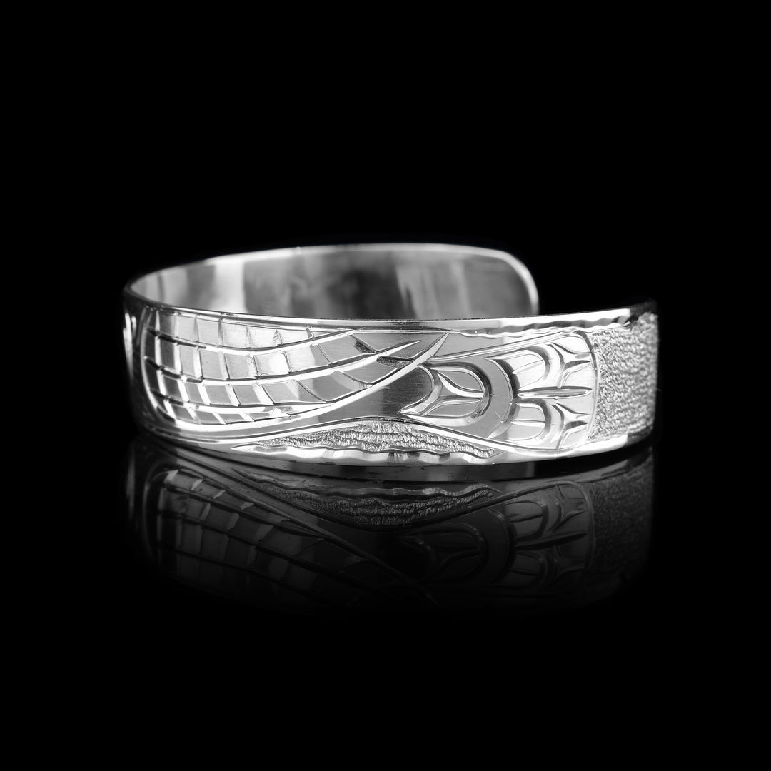 1/2" Sterling Silver Hummingbird Bracelet Cuff