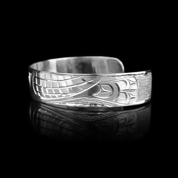 1/2" Sterling Silver Hummingbird Bracelet Cuff