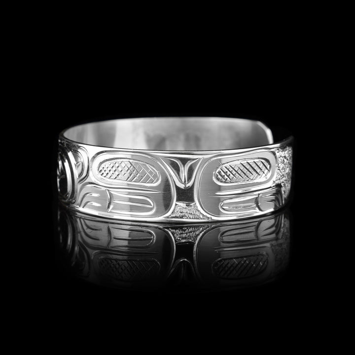 1/2" Sterling Silver Bear and Salmon Bracelet