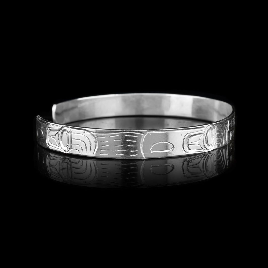 1/4" Sterling Silver Bear Cuff Bracelet