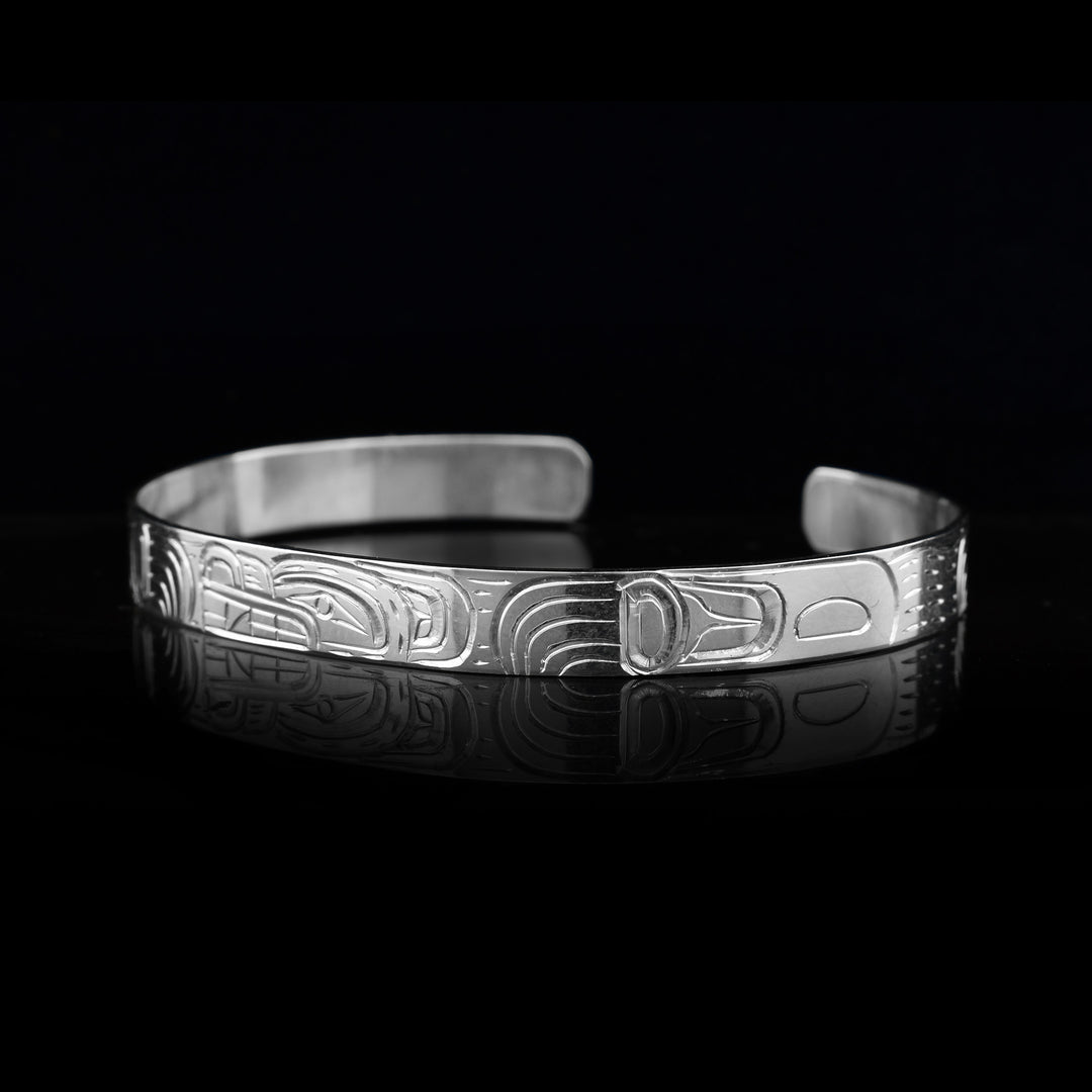 1/4" Sterling Silver Bear Cuff Bracelet