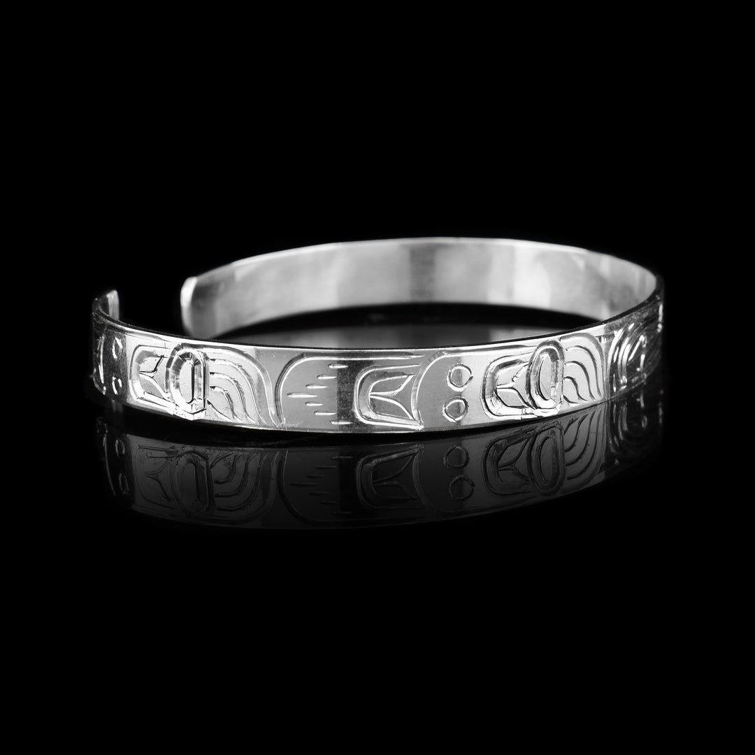 1/4" Sterling Silver Frog Cuff Bracelet