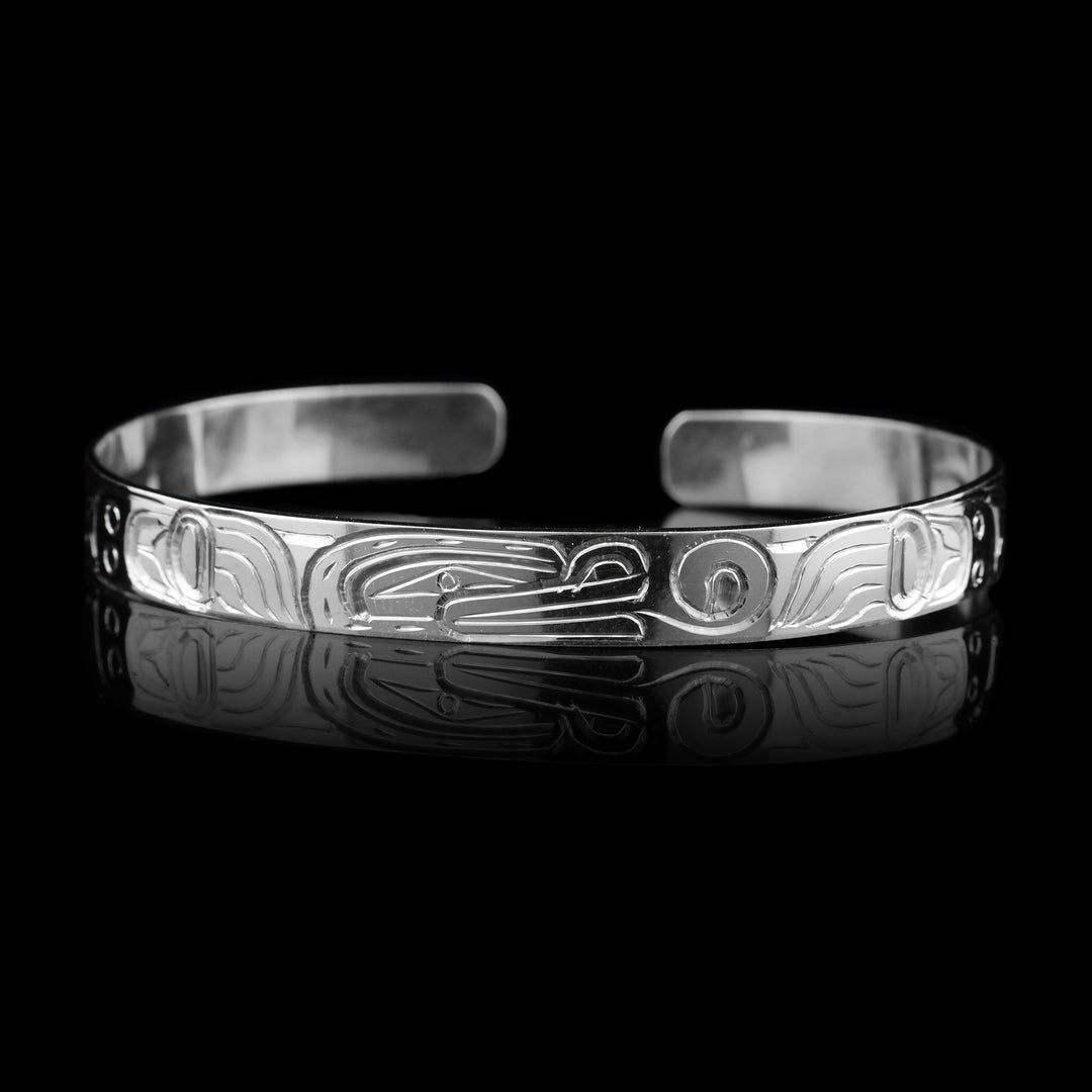 1/4" Sterling Silver Frog Cuff Bracelet