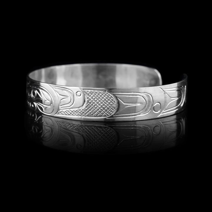3/8" Sterling Silver Bear Cuff Bracelet