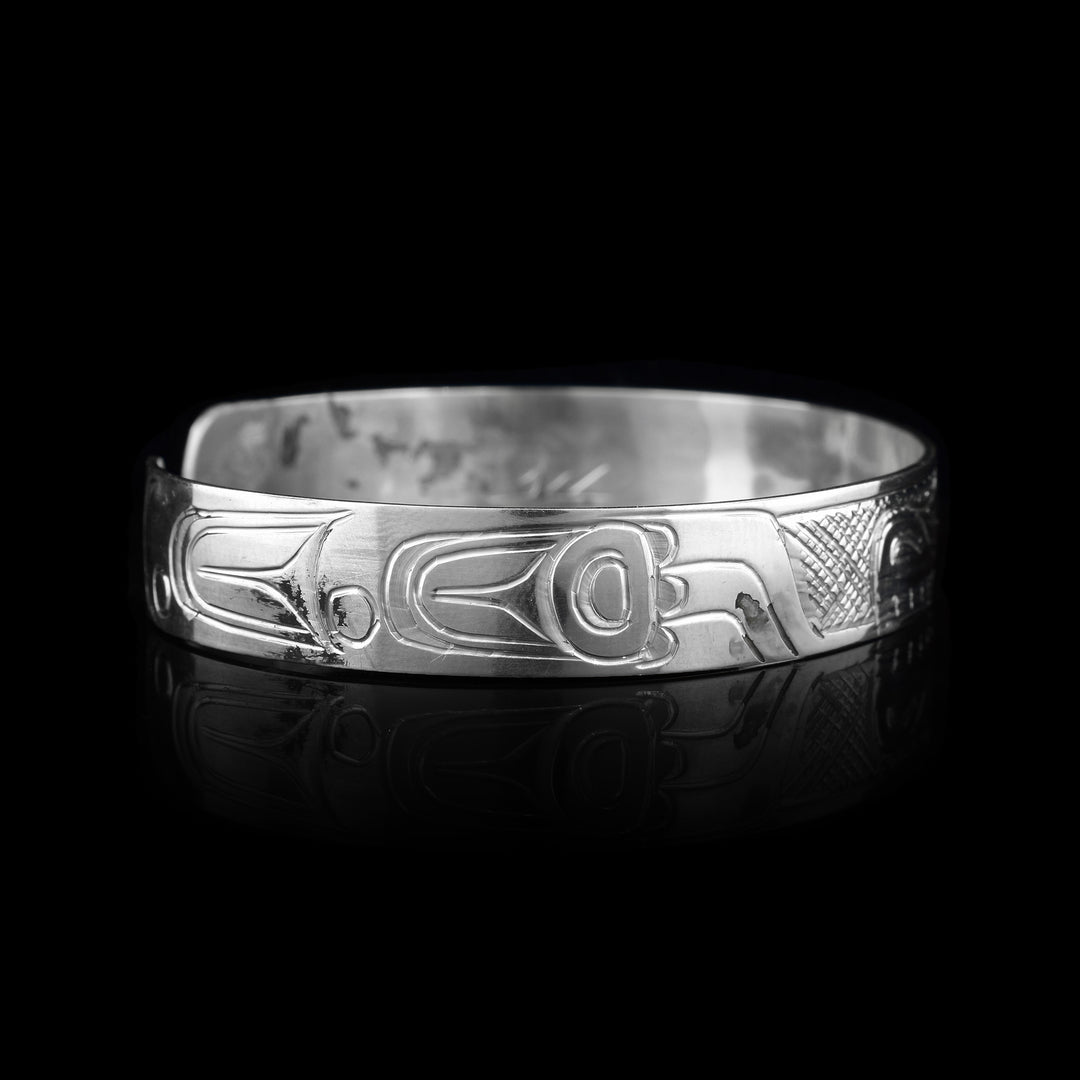 3/8" Sterling Silver Bear Cuff Bracelet