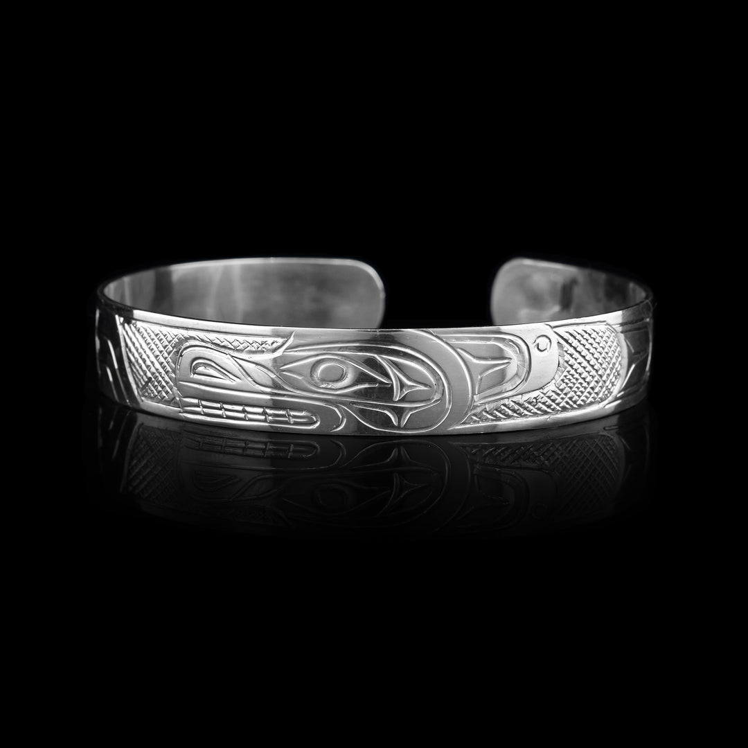 3/8" Sterling Silver Bear Cuff Bracelet