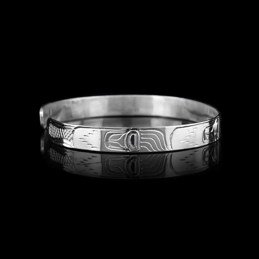 1/4" Sterling Silver Beaver Cuff Bracelet